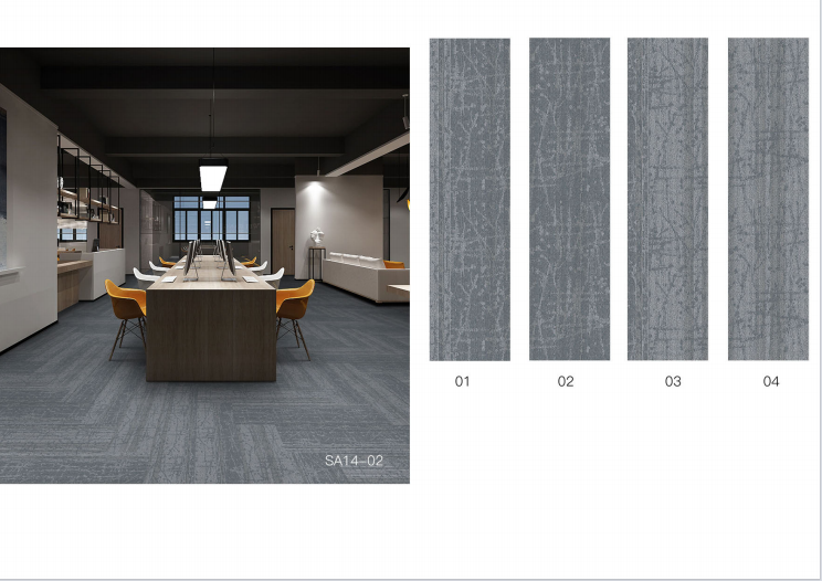 Office Carpet Tiles - Easy Install & Replace - 25x100cm