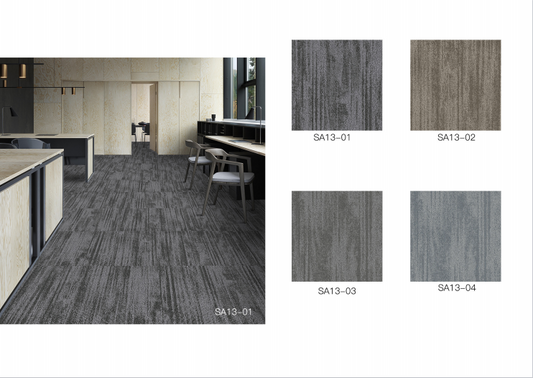 Office Carpet Tiles - 50x50cm - Flooring & Easy Replace - Modern Style